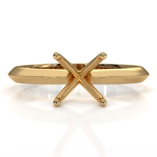 4.44g Knife Edge Solitaire Engagement Ring Setting 18k Gold Yellow Semi Mount 2.5mm