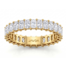 Radiant Lab Grown Diamond Shared Prong Women's Wedding Band 14k Gold Yellow  (2.9Ct. tw.)