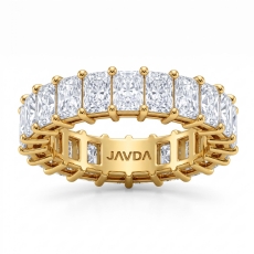 Radiant Lab-Grown Diamond Prong Set Women's Eternity Wedding Band 14k Gold Yellow  (3.68Ct. tw.)