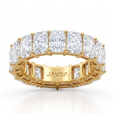 Radiant Lab-Grown Diamond Shared Prong Women's Eternity Ring 14k Gold Yellow  (7.56Ct. tw.)