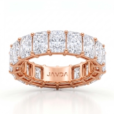 Radiant Lab-Grown Diamond Shared Prong Women's Eternity Ring 18k Rose Gold  (7.56Ct. tw.)