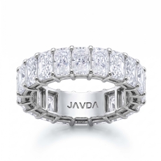 7.3Ct Prong Set Radiant Lab-Grown Diamond Women's Eternity Wedding Band 14k Gold