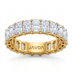 Prong Set Radiant Lab-Grown Diamond Women's Eternity Wedding Band 14k Gold Yellow (4.87Ct. tw.)