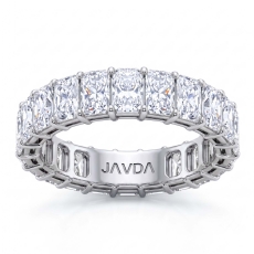 4.9Ct Prong Set Radiant Lab-Grown Diamond Women's Eternity Wedding Band 14k Gold