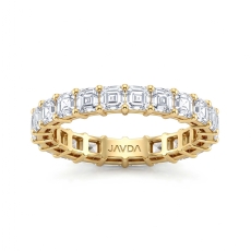 Asscher Shared Prong Lab Grown Diamond Women Wedding Band 14k Gold Yellow  (3.4Ct. tw.)