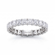 Asscher Shared Prong Lab Grown Diamond Women Wedding Band 14k White Gold 3.4Ctw