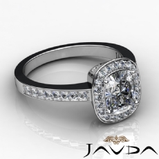 Halo Pave Filigree Design diamond Ring 18k Gold White