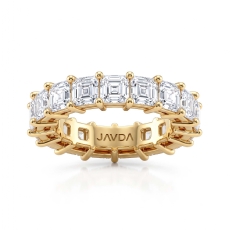Asscher Lab Grown Diamond Women's Eternity Wedding Band 14k Gold Yellow  (7.4Ct. tw.)