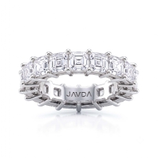 Asscher Lab Grown Diamond Women's Eternity Wedding Band 14k White Gold 7.4 Ctw