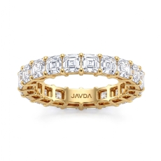 Asscher Lab Grown Diamond Women's Eternity Wedding Band 14k Gold Yellow  (4.7Ct. tw.)