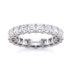 Asscher Lab Grown Diamond Women's Eternity Wedding Band 14k White Gold 4.7 Ctw