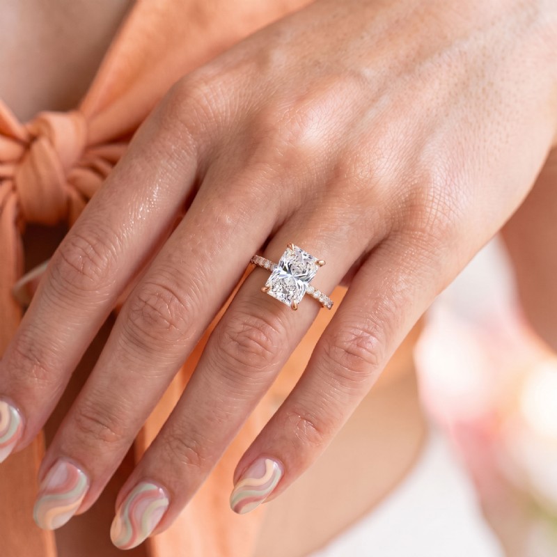  diamond Ring 14k Rose Gold