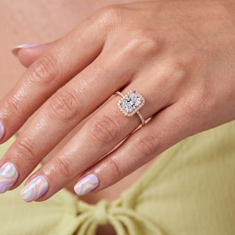  diamond Ring 14k Rose Gold