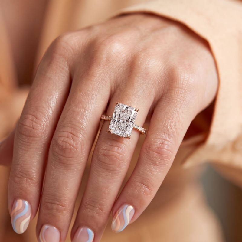  diamond Ring 14k Rose Gold