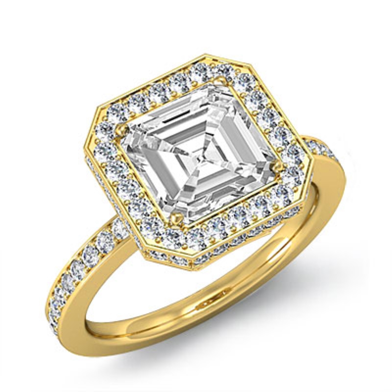 Crown Halo Petite Pave Set diamond Hot Deals 14k Gold Yellow