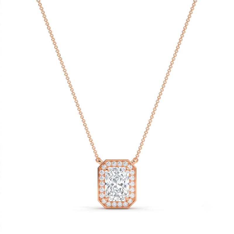  diamond Pendant 18k Rose Gold