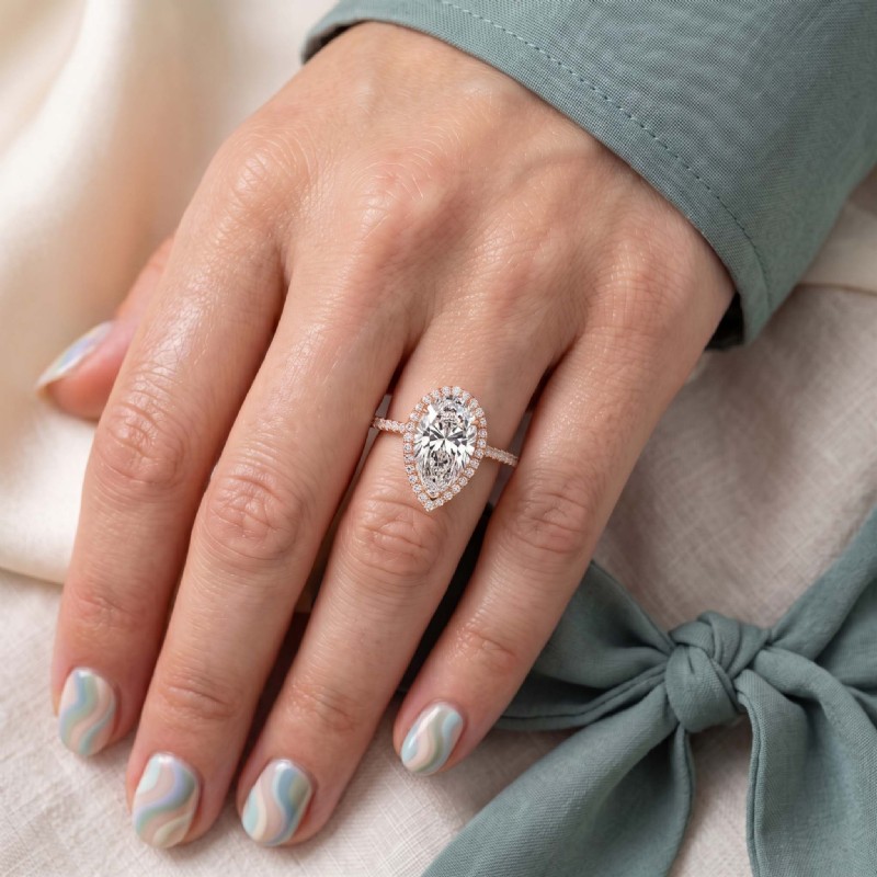  diamond Ring 14k Rose Gold