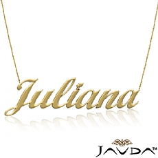 Personalized Gold Filled Juliana Name Custom Pendant Necklace 14k Yellow Gold