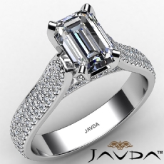 High Setting Petite Pave Set diamond Ring 14k Gold White