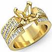 1.25Ct  Princess Diamond Semi Mount Engagement Ring 14k Gold Yellow 4Prong Setting