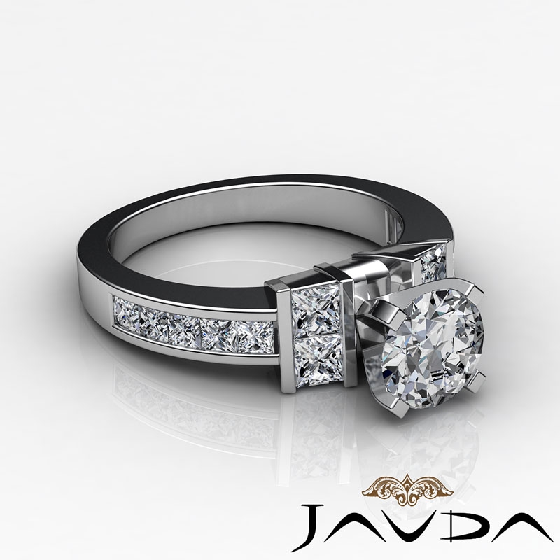 round diamond engagement ring report by gia, d color & vvs1 clarity,  platinum 950 (1.52 ct. tw.)