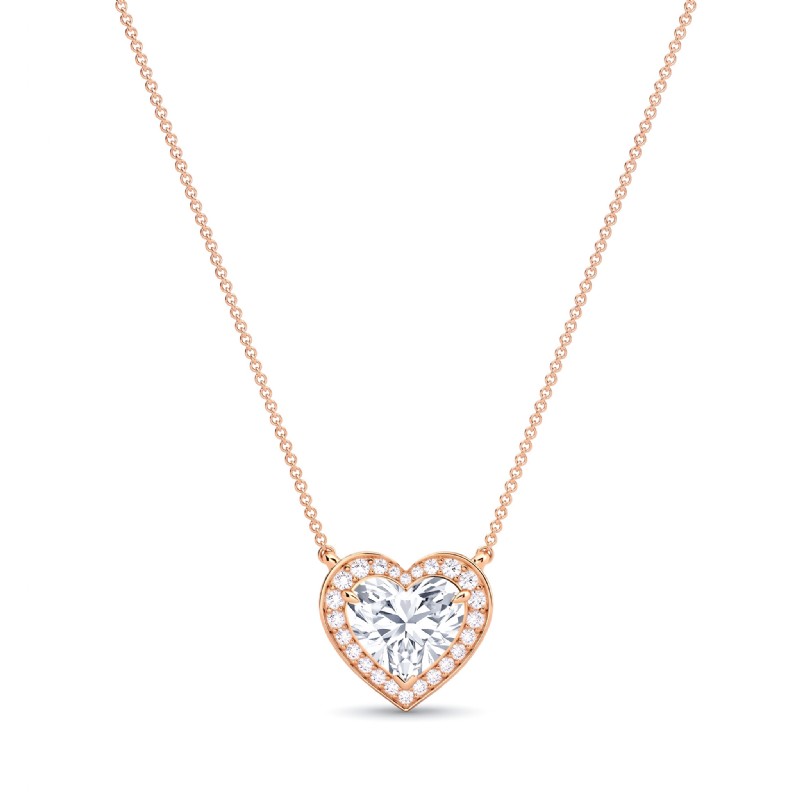  diamond Pendant 14k Rose Gold