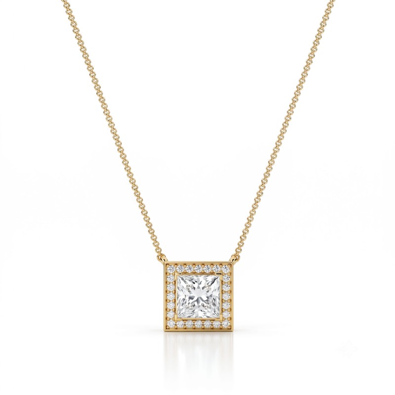  diamond Pendant 18k Gold Yellow