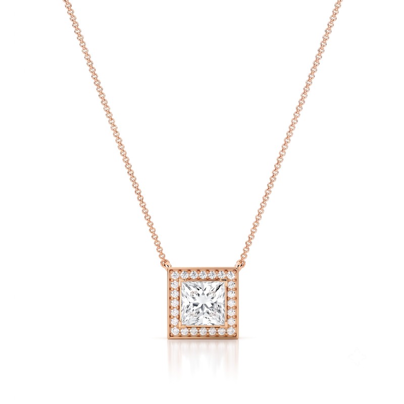  diamond Pendant 14k Rose Gold
