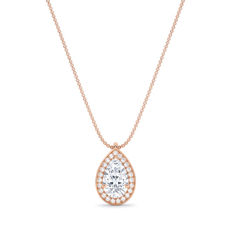  diamond Pendant 14k Rose Gold