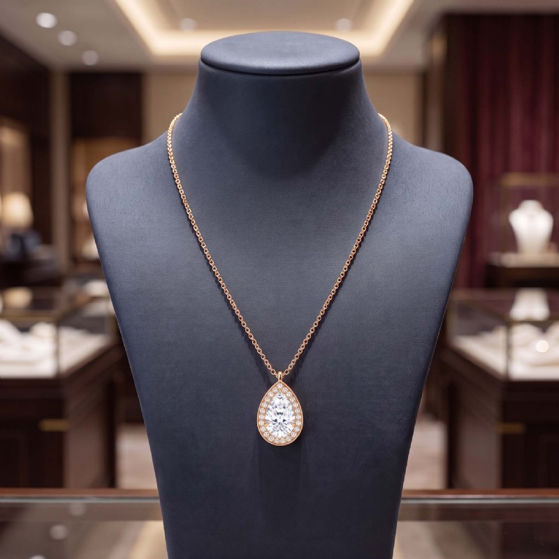  diamond Pendant 14k Rose Gold