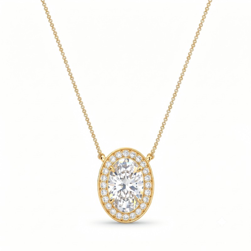  diamond Pendant 18k Gold Yellow