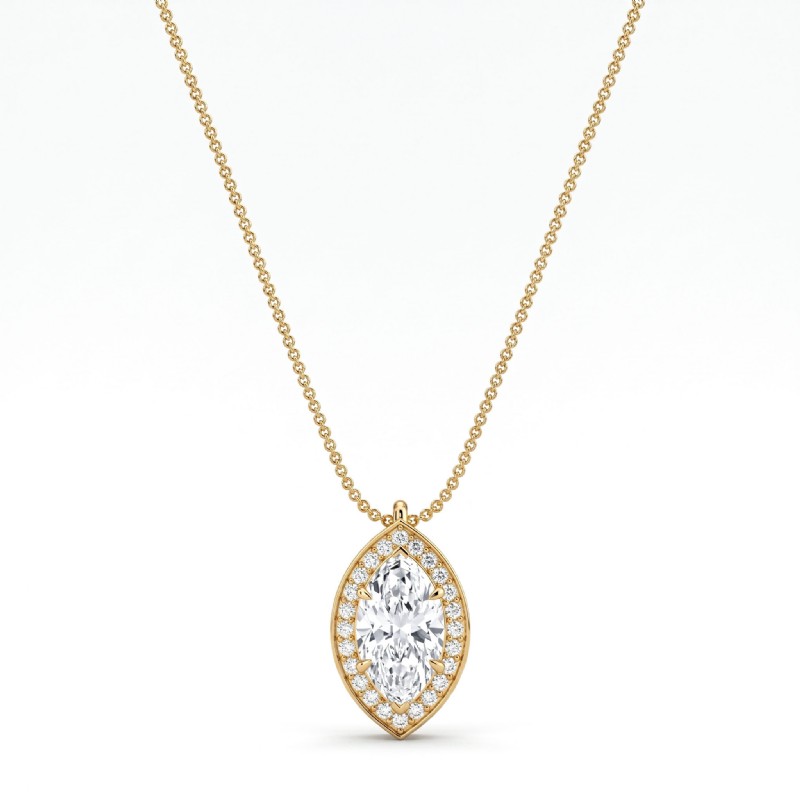 diamond Pendant 18k Gold Yellow