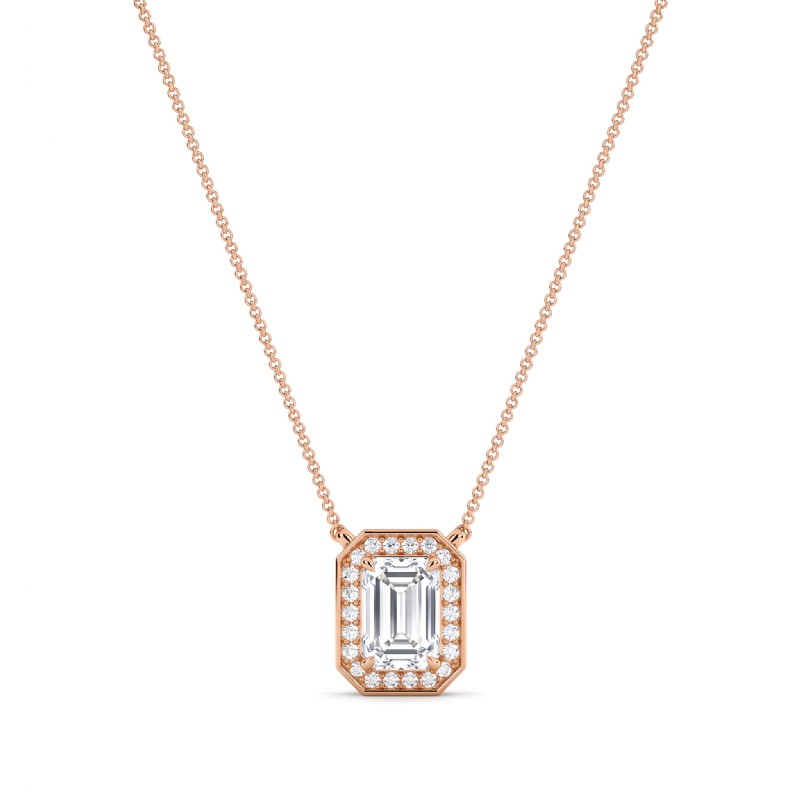  diamond Pendant 18k Rose Gold