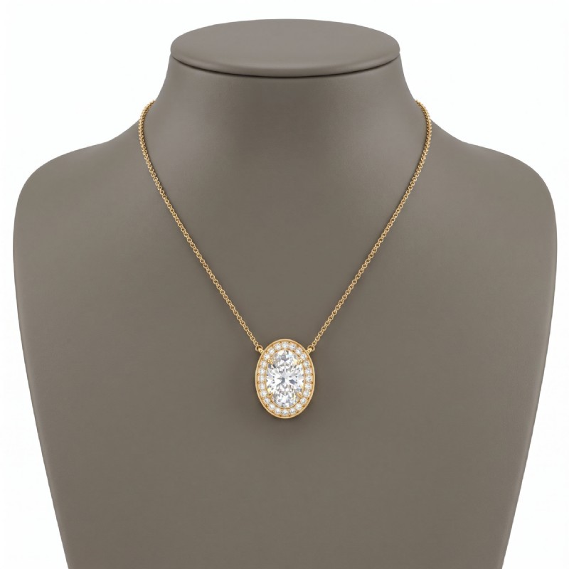  diamond Pendant 18k Gold Yellow