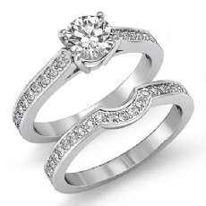 Basket 4 Prong Bridal Set diamond Ring Platinum 950