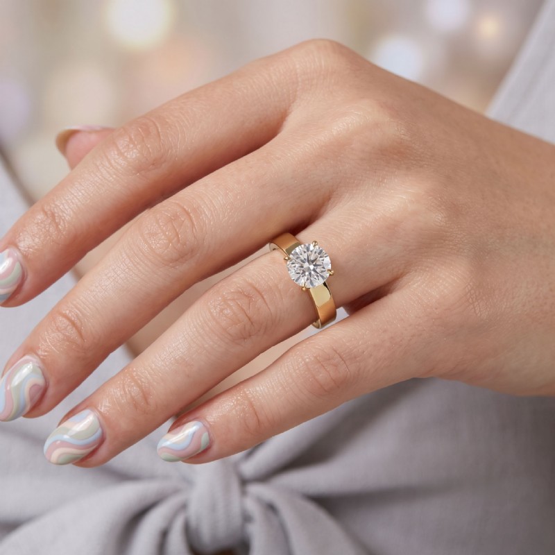  diamond Ring 14k Gold Yellow