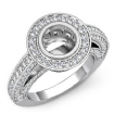 2Ct Diamond Vintage Engagement Halo Setting Ring Round Semi Mount 18k White Gold - javda.com 