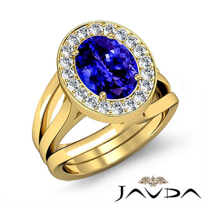  Oval diamond  Ring in 14k Gold Yellow