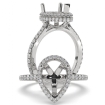 Double Halo Semi Mount Lab Grown Diamond Engagement Ring 14k White Gold 0.6Ct - javda.com 