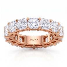 Cushion Lab Grown Diamond Shared Prong Women Wedding Band 14k Rose Gold  (10.5Ct. tw.)