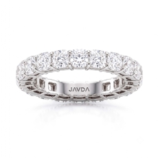 Cushion Lab Grown Diamond Shared Prong Women's Wedding Band 14k White Gold 5Ctw.