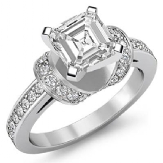 Knot Style Pave Setting diamond Ring 14k Gold White