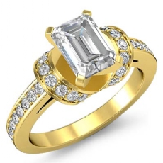 Knot Style Pave Setting diamond Ring 18k Gold Yellow