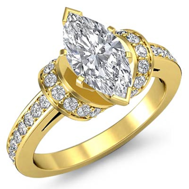 Knot Style Pave Setting diamond Hot Deals 14k Gold Yellow