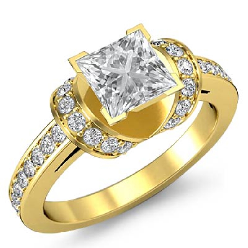Knot Style Pave Setting diamond Hot Deals 14k Gold Yellow