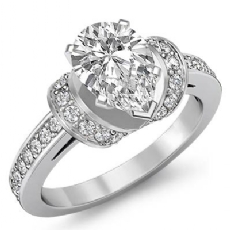 Knot Style Pave Setting diamond Hot Deals 18k Gold White