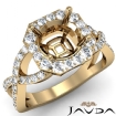 Diamond Engagement Round Semi Mount Ring 18k Yellow Gold Split-Curve Shank 0.63Ct - javda.com 