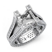 2.2Ct Diamond Eternity Engagement Split Shank Ring 14k White Gold Semi Mount Setting - javda.com 