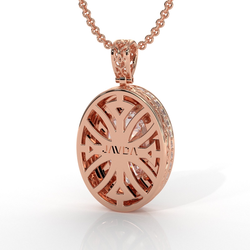  diamond Pendant 18k Rose Gold