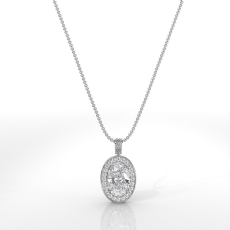  diamond Pendant 14k Gold White